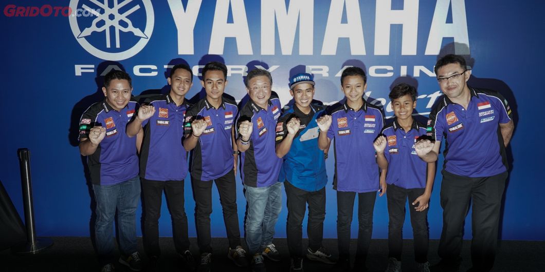 Tim Yamaha Racing Indonesia pada acara Yamaha Motorsports Media Conference 2019