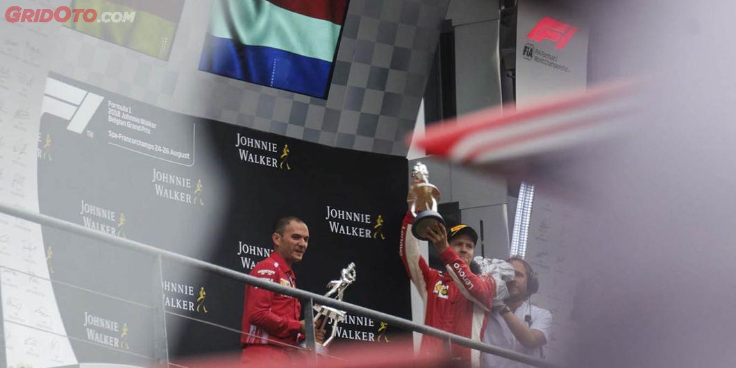 Sebastian Vettel,  juara F1 Belgia 2018 – Photo : Antonio Beniah Hotbonar