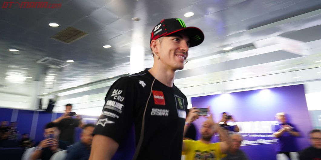 Maverick Vinales pada acara Yamaha Motorsports Media Conference 2019