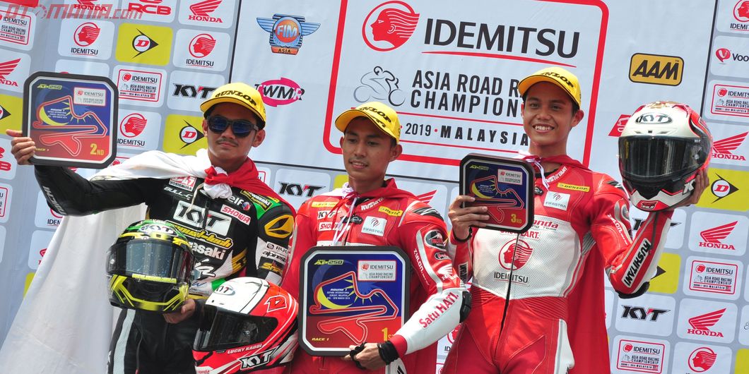 Tiga pembalap Indonesia menguasai podium di kelas AP250