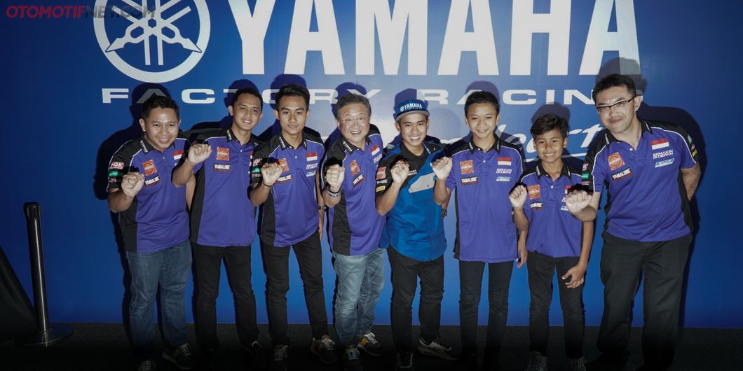 Tim Yamaha Racing Indonesia pada acara Yamaha Motorsports Media Conference 2019