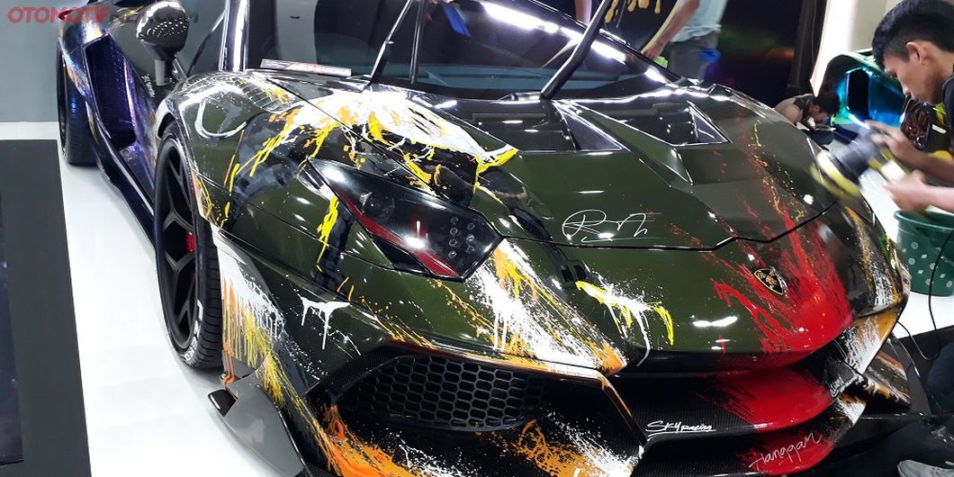 Lamborghini Aventador milik Raffi Ahmad yang telah dimodifikasi