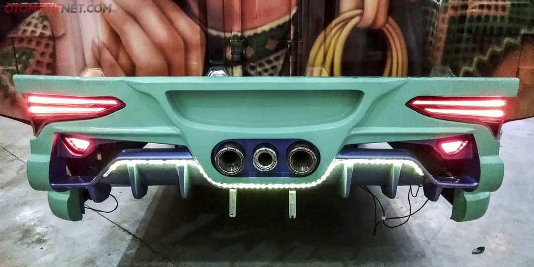 Diffuser dan Knalpot Borneo, salah satu kontestan modifikasi JFT 2018 &ndash; Hikmawan M Firdaus