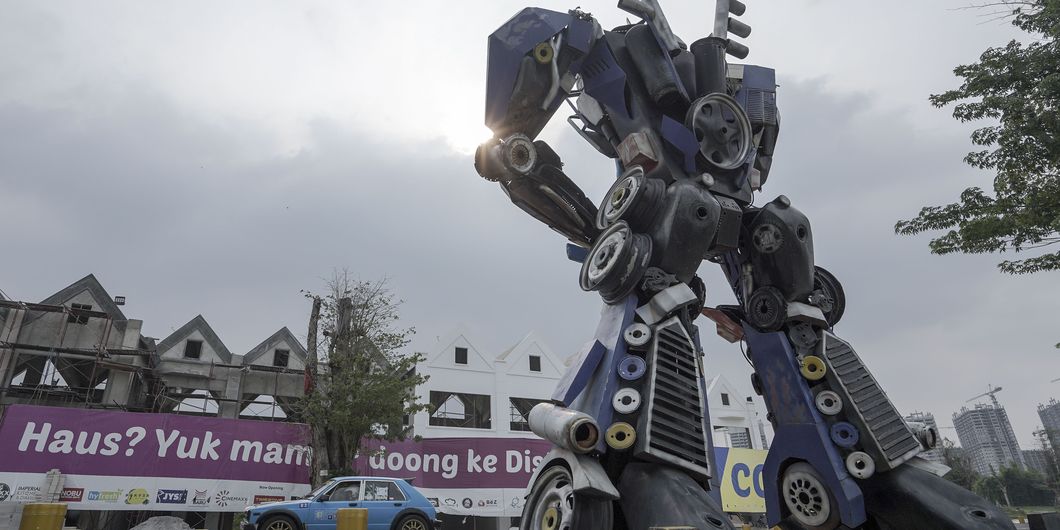 Ada robot Transformers hadir loh di Final Kejurnas Sprint Reli 2019 di Central Park Meikarta Cikaran