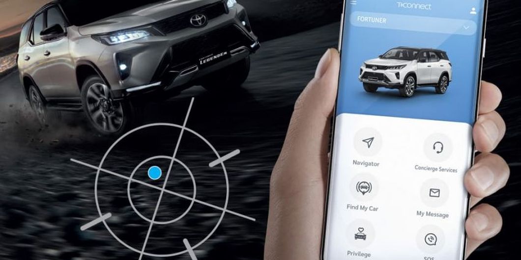 Toyota New Fortuner Legender dapat terhubung dengan aplikasi dari smartphone