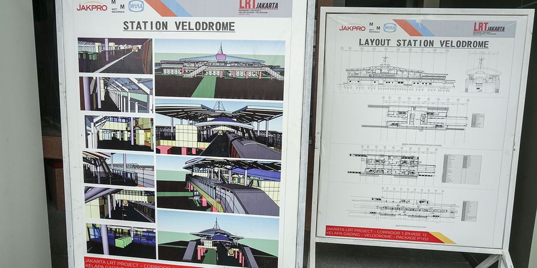 Uji Coba LRT fase pertama Stasiun Velodrome Rawamangun – Kelapa Gading. Photo : Agus Salim