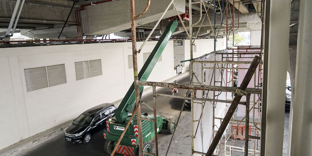 Uji Coba LRT fase pertama Stasiun Velodrome Rawamangun – Kelapa Gading. Photo : Agus Salim