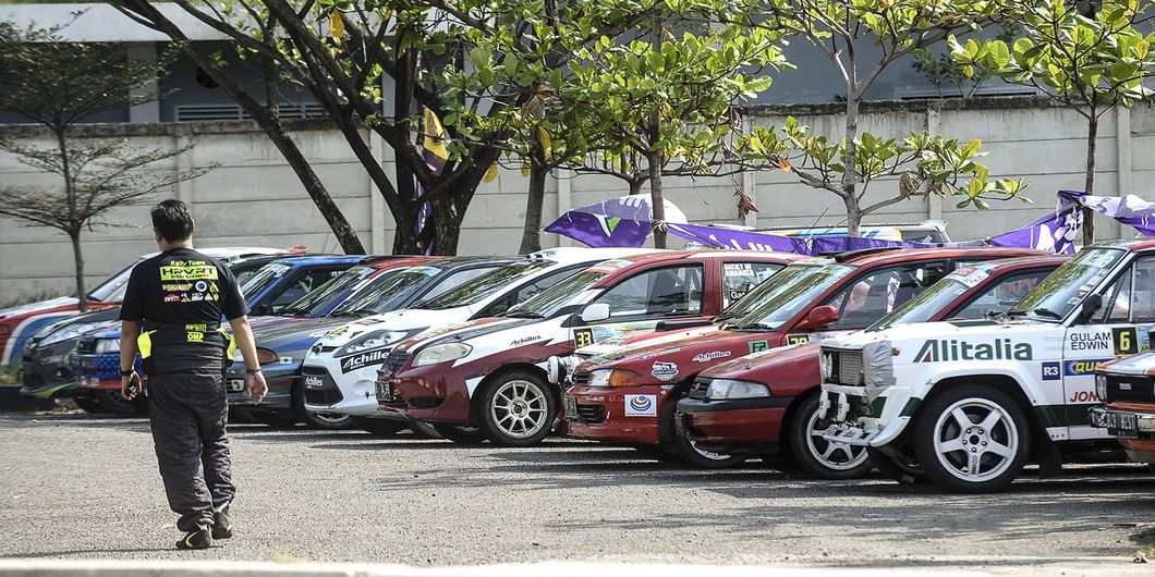 Parc ferme di Kejurnas Sprint Reli Tarmac, Put 4 IPSC Sentul 2018. Photo Rizky Avryandi