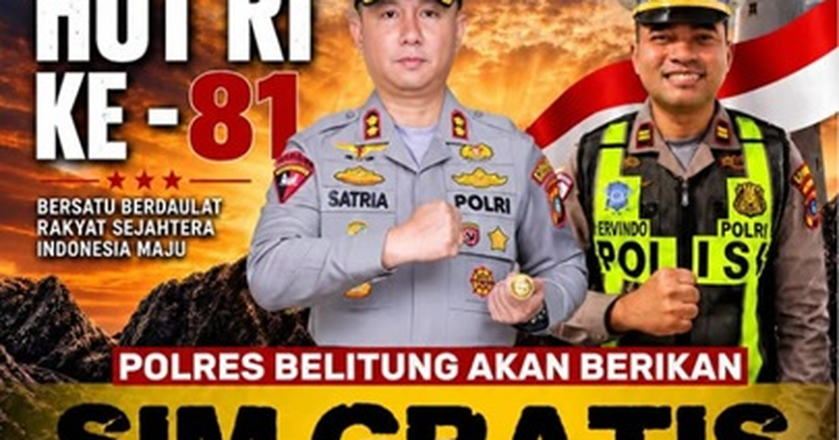 Polres Belitung Bagi-bagi SIM Gratis, Caranya Siapkan KTP Asli