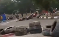 Pembalap Road Race Ndelosor Berjamaah, Sampai Ada yang Kejepit