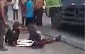 Anak Punk Tertabrak Truk Muatan Berat, Truk Susah Berhenti Mendadak