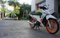 Supra X Coba Baju Repsol Honda, Sampai Pinjem Pelek Sonic Juga