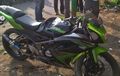 Takut Telat Sekolah Kawasaki Ninja Digas Pol, Tiang Listrik Jadi Sasaran 