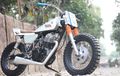 Sangar Bener... Yamaha SR 500 Macho Didandani Ala Flat Tracker