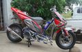 Honda BeAT Karbu Dirombak, Tampang Agresif, Kaki-Kaki Super Gambot