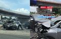 Sampai Ambyar Berantakan,  Toyota Rush, Kijang Innova, Suzuki Ertiga dan Lainnya Kecelakaan Beruntun di Tol JORR BSD