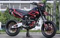 Dibikin Tambah Macho Kawasaki D-Tracker 250 Pilih Kaki-kaki Aprilia