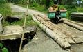 Sudah Setahun Jembatan di Lampung Ini Pakai Batang Kelapa, Warga Minta Perhatian Dinas PUPR