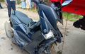 Yamaha NMAX Tinggal Separuh, Wajah Hancur Sundul Bak Truk, Kaki Ringsek