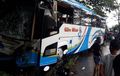 Bus Pariwisata Nikung Tajam Tanpa Rem, Dibelokkan Ke Beton Jurang, Peristiwa Terekam Jelas