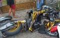 Yamaha XMAX Terburai Bececeran, Klarifikasi Bukan Lawan Supra Fit, Terpelanting Hajar Pohon