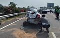 Datsun Go Sisa Setengah, Terlibat Tabrakan Beruntun di Tol Jagorawi