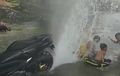 Bahagia Itu Sederhana, Yamaha NMAX  Digeber Hibur Bocah di Kali, Tapi Harus Waspada Water Hammer
