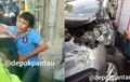 Suzuki Ertiga Ringsek, Satu Pria Merintih Terjepit Bodi dan Tembok, Ulah Truk Tak Kuat Nanjak