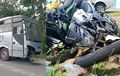 Honda CB150R Porak-Poranda, Suspensi Melengkung As Roda Patah, Pengendara Tewas Hajar Bus