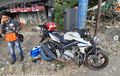 Yamaha V-Ixion Berantakan, Honda BeAT Dilawan, Lampu Merah Jadi Saksi Saling Hantam