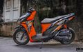 Honda Vario 150 Racy Tapi Sopan, Kombinasi Warna Mendukung, Ketempelan Part Mewah