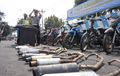 Cara Kreatif Polres Tanjung Balai Bikin Replika Motor dari Knalpot Brong Sitaan yang Menumpuk, Ternyata Ini Tujuannya