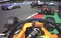 Crash Lap Pertama F1 Belgia, Mobil Kimi Raikkonen Terlempar dan Max Verstappen Keluar Balapan