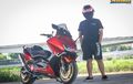 Yamaha TMAX Segar Pakai Kelir Merah Mencolok, Dipadu Aksen Emas di Kaki-kaki