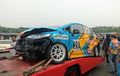 Menegangkan! Video Onboard Kecelakaan Balap Honda Jazz di Sirkuit Sentul, Mobil Terguling-guling