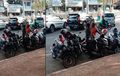 Emak-emak Mau Keluarkan Motor dari Parkiran, Tiba-tiba Hantaman Kayu Juru Parkir Mendarat di Helm