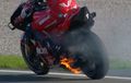 Valentino Rossi Jatuh, Motor Ducati Terbakar di FP1 MotoGP Valencia, Lorenzo Tak Berkutik
