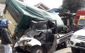 Muka Daihatsu Gran Max Tambah Pesek dan Truk Tumpang Tindih, Korban Jiwa Belum Jelas