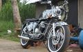 Modifikasi Yamaha Scorpio Rasa Royal Enfield Classic, Mencolok Pakai Warna Army