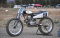 Bodi Mungil nan Unik, Honda XR100R Flat Tracker Ini Punya Knalpot Raksasa