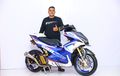 Yamaha Aerox Warna Senada Konsep Racing Look, Juara Best Decal CustoMAXI Denpasar 2020