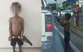 Bocah Pengemis Anti Mainstream, Minta ke Pengemudi Mobil Sambil Pegang Pistol