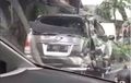 Toyota Innova Belah Tengah, Brio, Vario dan Mio Diseruduk Bus Sahabat, 1 Tewas dua Luka-luka
