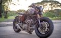 Steampunk Cafe Racer: Yamaha XV750 Virago Berbaju Kulit Dari Filipina