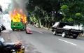 Api Menyala Besar Dari Dalam Kabin, Bodi Angkot Langsung Gosong Terbakar, Apa Penyebabnya?