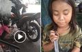 Salut! Gadis Cilik Ini Pilih Bantu Orang Tua di Bengkel Motor Saat Libur Sekolah