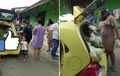 Ada-ada Saja Kelakuan Tukang Sayur Ini, Pakai Honda Brio Untuk Jualan