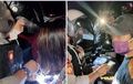 Tiga Cewek ABG Lagi Asik Party Bareng Dua Cowok di Dalam Mobil,  Kaget Dipergoki Puluhan Polisi