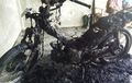 Aduh, Motor Dinas Pak Kades Terbakar Sampai Gosong, Pelakunya Misterius