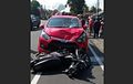 Toyota Agya Tubruk Kencang Honda Supra, Emak-emak Mental ke Atap, Ulah Nikung Dadakan